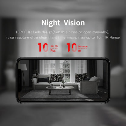 ESCAM PVR008 HD 1080P WiFi IP Camera, Support Motion Detection / Night Vision, IR Distance: 10m, UK Plug - Wireless Camera by ESCAM | Online Shopping UK | buy2fix
