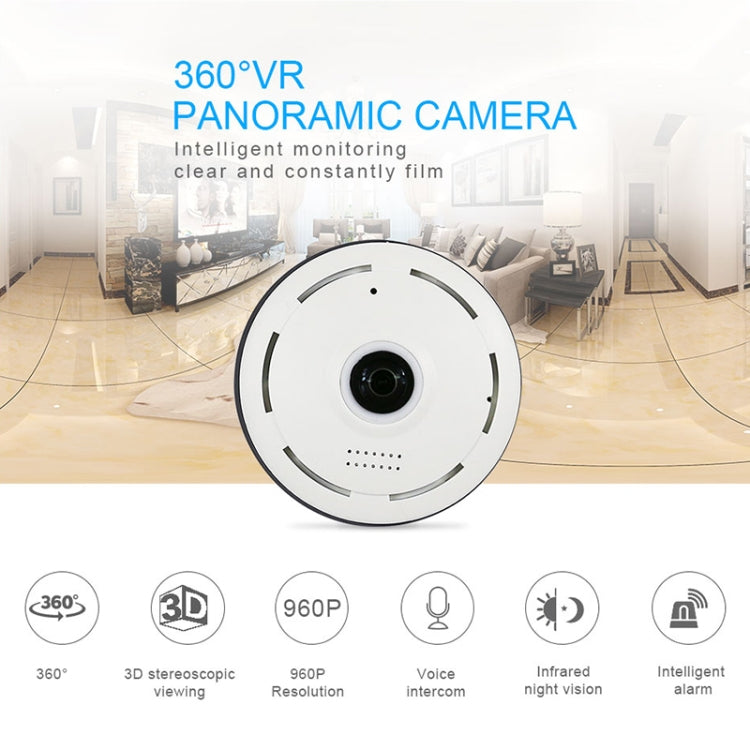 360EyeS EC10-I6 360 Degree HD Network Panoramic Camera with TF Card Slot ,Support Mobile Phones Control(White) - 360 Degree Camera by buy2fix | Online Shopping UK | buy2fix
