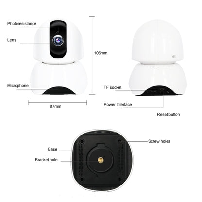 163Eye X3-UJ36 Smart Rotatable P2P Network HD Video Camera - Wireless Camera by buy2fix | Online Shopping UK | buy2fix