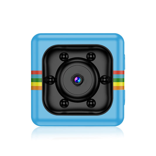 SQ11 Mini DV HD 1080P 6 LEDs Sport Recorder Camera with Holder, Support Monitor Detection & IR Night Vision & TF Card (Blue) - Mini Camera by buy2fix | Online Shopping UK | buy2fix