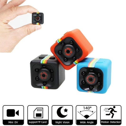 SQ11 Mini DV HD 1080P 6 LEDs Sport Recorder Camera with Holder, Support Monitor Detection & IR Night Vision & TF Card (Red) - Mini Camera by buy2fix | Online Shopping UK | buy2fix
