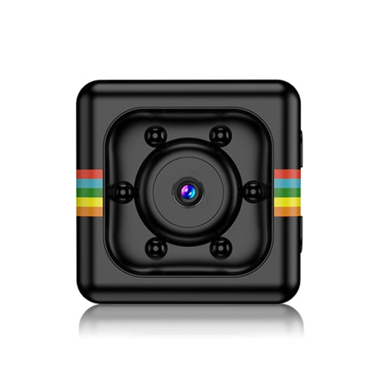SQ11 Mini DV HD 480P 6 LEDs Sport Recorder Camera with Holder, Support Monitor Detection & IR Night Vision & TF Card (Black) - Mini Camera by buy2fix | Online Shopping UK | buy2fix