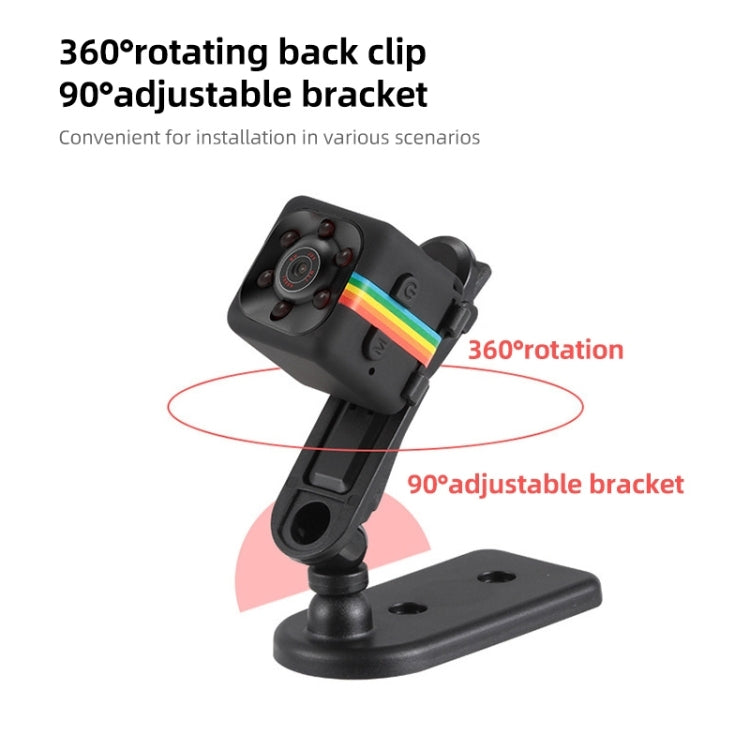 SQ11 Mini DV HD 480P 6 LEDs Sport Recorder Camera with Holder, Support Monitor Detection & IR Night Vision & TF Card (Black) by buy2fix