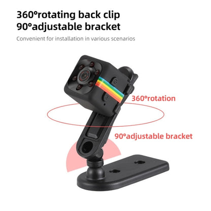 SQ11 Mini DV HD 480P 6 LEDs Sport Recorder Camera with Holder, Support Monitor Detection & IR Night Vision & TF Card (Black) by buy2fix