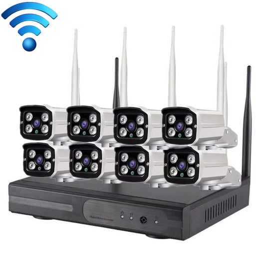 8CH HD 720P 1.0 Mega Pixel 2.4GHz WiFi IP Bullet Camera + NVR Kit - Video Recorder Kit by buy2fix | Online Shopping UK | buy2fix