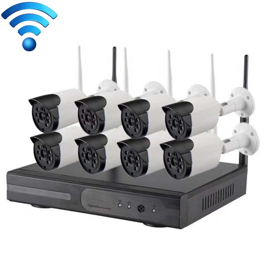 8CH HD 720P 1.0 Mega Pixel 2.4GHz WiFi IP Bullet Camera + NVR Kit - Video Recorder Kit by buy2fix | Online Shopping UK | buy2fix