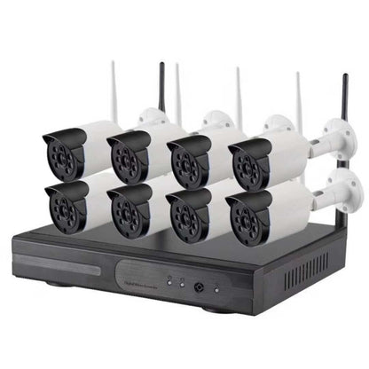 8CH HD 720P 1.0 Mega Pixel 2.4GHz WiFi IP Bullet Camera + NVR Kit - Video Recorder Kit by buy2fix | Online Shopping UK | buy2fix