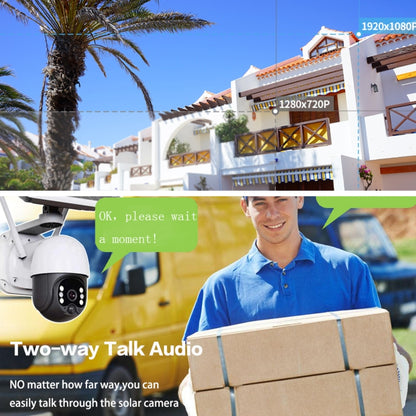T23 2288 x 1288P Full HD Solar Powered WiFi Camera, Support PIR Alarm, Night Vision, Two Way Audio, TF Card - Wireless Camera by buy2fix | Online Shopping UK | buy2fix