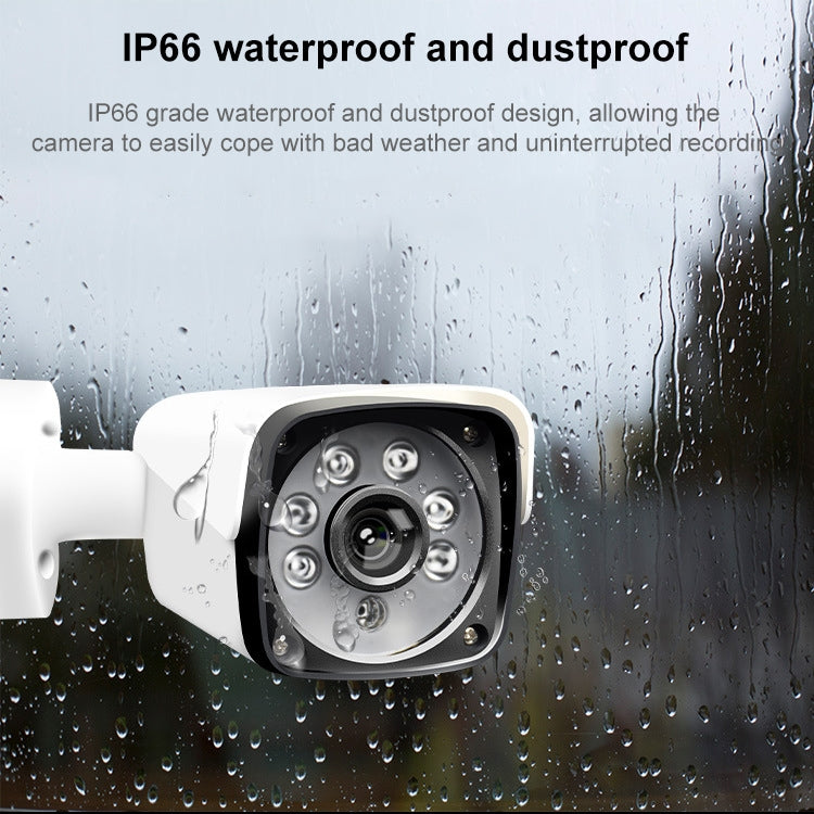 A4B3 / Kit 4CH 1080N Surveillance DVR System and 720P 1.0MP HD Weatherproof CCTV Bullet Camera, Support Infrared Night Vision & P2P & QR Code Scan Remote Access(White) - Bullet Camera by buy2fix | Online Shopping UK | buy2fix