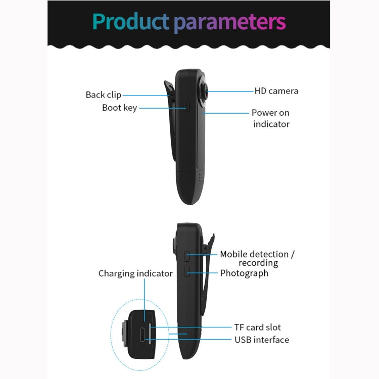 A18 1080P HD Portable Smart Extra Long Standby Recording Pen Camera(Black) - Recording Pen by buy2fix | Online Shopping UK | buy2fix
