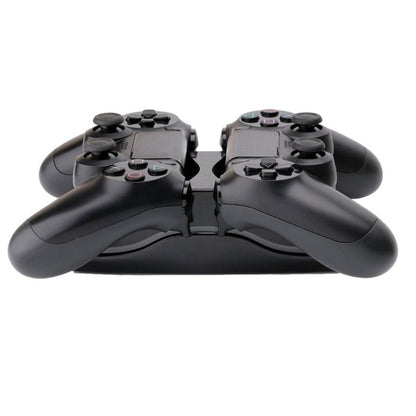 Special UFO Shape 2 x USB Charging Dock Station Stand / Controller Charging Stand for PS4 Playstation 4  with Multi Colors LED(Black) - Charger & Power by buy2fix | Online Shopping UK | buy2fix
