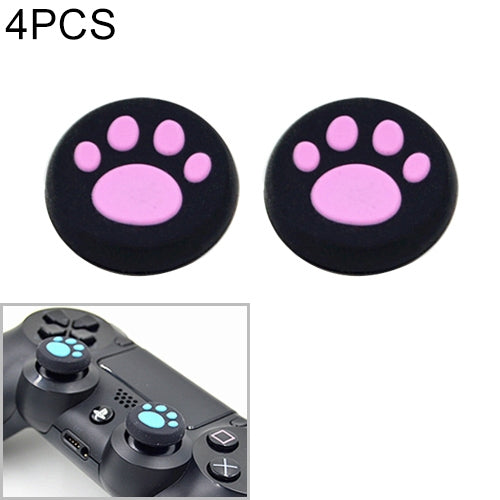 4 PCS Cute Cat Paw Silicone Protective Cover for PS4 / PS3 / PS2 / XBOX360 / XBOXONE / WIIU Gamepad Joystick(Pink) - Cases by buy2fix | Online Shopping UK | buy2fix