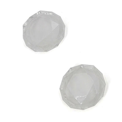 2 PCS Diamond Texture Games Grip Caps for PS5(Clear White) - Cases by buy2fix | Online Shopping UK | buy2fix