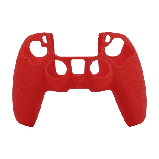 Leather Texture Silicone Protective Case For PS5(Red) - Cases by buy2fix | Online Shopping UK | buy2fix