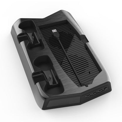 KJH P5-010-2 Multi-function Charging Cooling Fan Base with Storage Tray Bracket For PS5 De / UHD - Charger & Power by buy2fix | Online Shopping UK | buy2fix