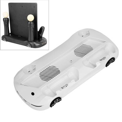 Multi-function Host Machine Dissipate Heat Charging Base Holder for PS4 Pro / Slim(White) - Charger & Power by buy2fix | Online Shopping UK | buy2fix