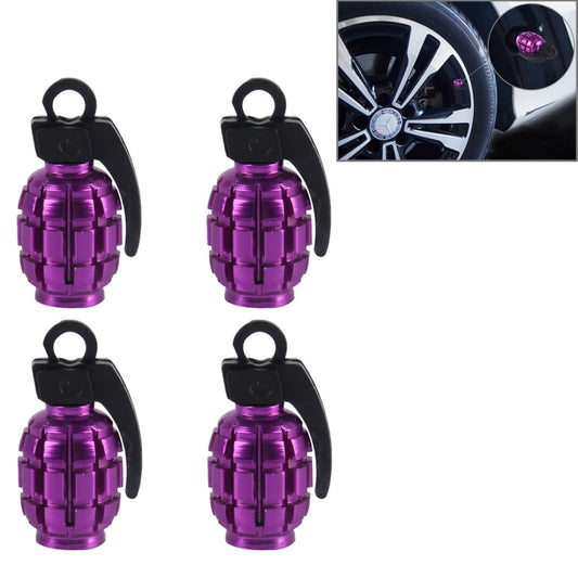 4 PCS Universal Car Tire Valve Caps(Purple) - Tire Valve Caps by buy2fix | Online Shopping UK | buy2fix