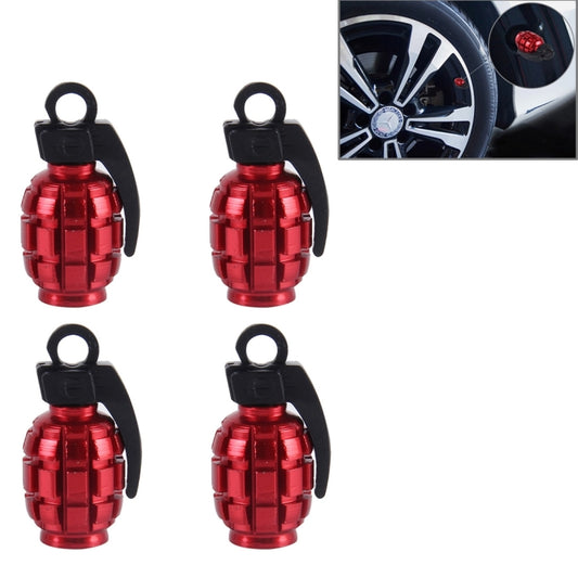 4 PCS Universal Car Tire Valve Caps(Red) - Tire Valve Caps by buy2fix | Online Shopping UK | buy2fix