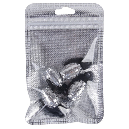 4 PCS Universal Car Tire Valve Caps(Silver) - Tire Valve Caps by buy2fix | Online Shopping UK | buy2fix