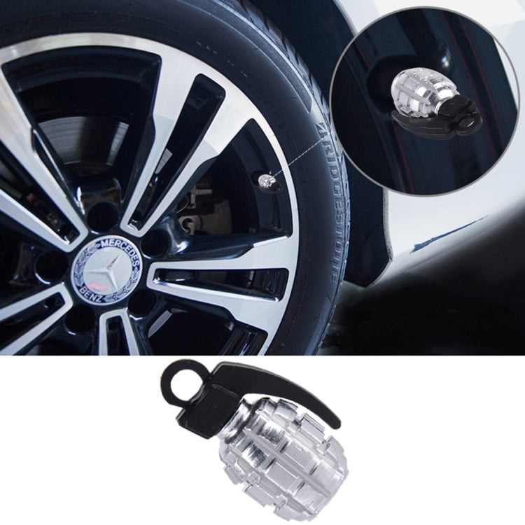 4 PCS Universal Car Tire Valve Caps(Silver) - Tire Valve Caps by buy2fix | Online Shopping UK | buy2fix