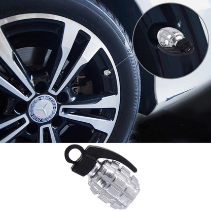 4 PCS Universal Car Tire Valve Caps(Silver) - Tire Valve Caps by buy2fix | Online Shopping UK | buy2fix