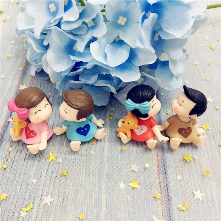 Lovers Bow Garden Dollhouse Decoration Moss Micro Landscape PVC Ornaments - Yard & Garden Decor by buy2fix | Online Shopping UK | buy2fix