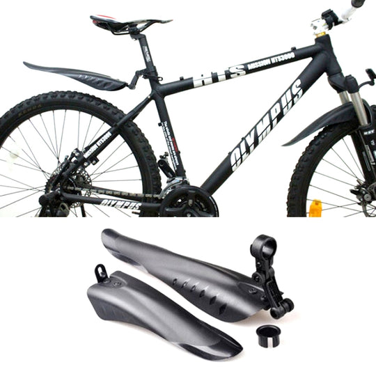 Mountain Road Fits Cycling Creative Mud Guard Schwalbenschwanz-Stil Fender Set für Fahrrad vorne und hinten (schwarz)