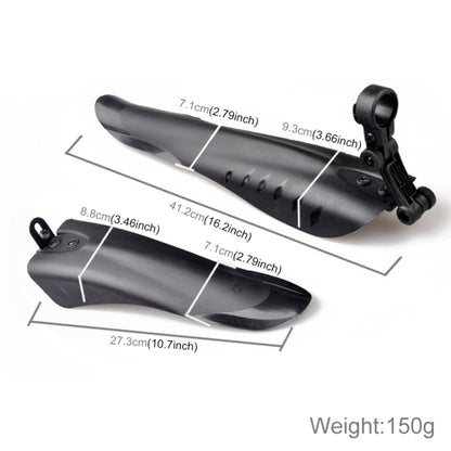 Mountain Road Fits Cycling Creative Mud Guard Dovetail Style Fenders Set for Bike Front And Rear(Black) by buy2fix