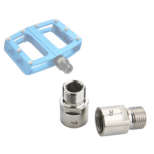 QL1 One Pair Steel Bike Pedal Spacer Extenders Bicycle Pedal Spacers for 9/16 inch Threaded Pedals - Pedals by buy2fix | Online Shopping UK | buy2fix