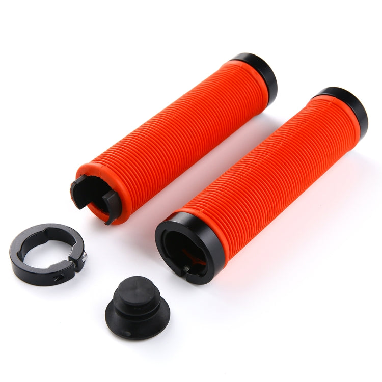 1 Pair AG15 Bicycle MTB Bike Lock-on Rubber Handlebar Grips(Black) - Bicycle Grips by buy2fix | Online Shopping UK | buy2fix