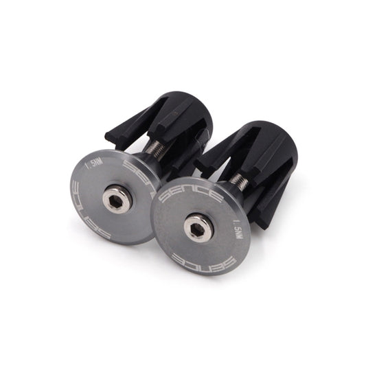 2 PCS Bicycle Bike Aluminum Handlebar End Plugs(Grey) - Bicycle Grips by buy2fix | Online Shopping UK | buy2fix