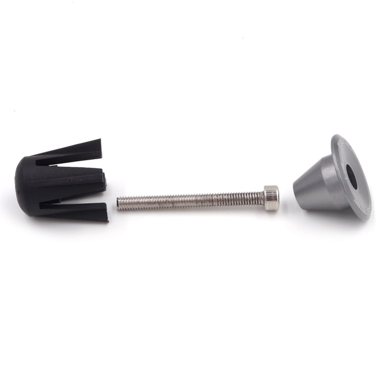 2 PCS Bicycle Bike Aluminum Handlebar End Plugs(Grey) - Bicycle Grips by buy2fix | Online Shopping UK | buy2fix