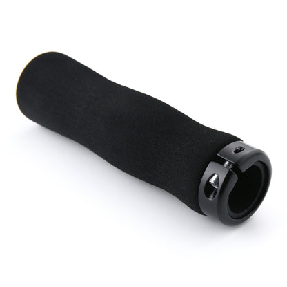 1 Pair AG28 Alloy Lock-Rings + Sponge Bicycle Handlebar Grip (Black) - Bicycle Grips by buy2fix | Online Shopping UK | buy2fix