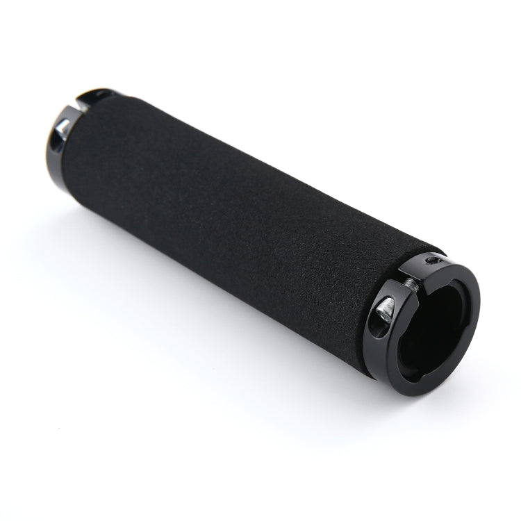 1 Pair AG36 Alloy Lock-Rings + Sponge Bicycle Handlebar Grip (Black) - Bicycle Grips by buy2fix | Online Shopping UK | buy2fix