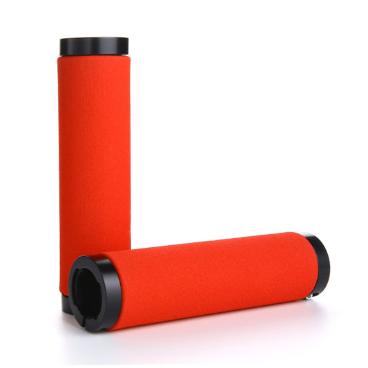 1 Pair AG36 Alloy Lock-Rings + Sponge Bicycle Handlebar Grip (Red) - Bicycle Grips by buy2fix | Online Shopping UK | buy2fix