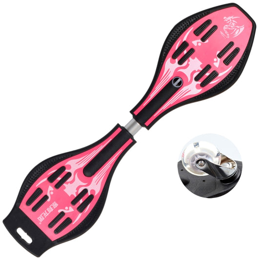 Fashion Vulcan Pattern Two-wheeled Skateboard Luminous Flash Wheel Vitality Board(Pink) - Electric Scooters by buy2fix | Online Shopping UK | buy2fix