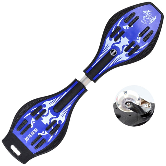 Fashion Vulcan Pattern Two-wheeled Skateboard Luminous Flash Wheel Vitality Board(Blue) - Electric Scooters by buy2fix | Online Shopping UK | buy2fix