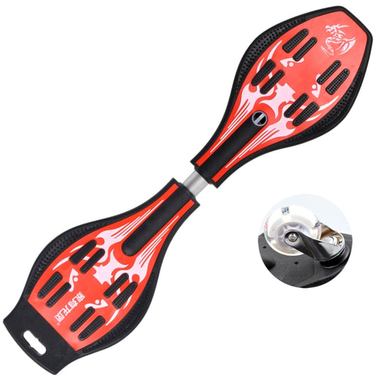 Fashion Vulcan Pattern Two-wheeled Skateboard Luminous Flash Wheel Vitality Board(Red) - Electric Scooters by buy2fix | Online Shopping UK | buy2fix