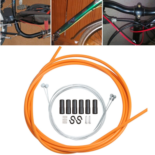 Universal Bicycle Brake Cable Tube Set(Orange) - Bicycle Brake Parts by buy2fix | Online Shopping UK | buy2fix
