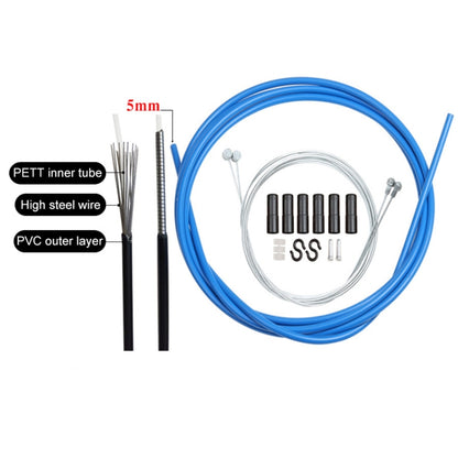 Universal Bicycle Brake Cable Tube Set(Blue) - Bicycle Brake Parts by buy2fix | Online Shopping UK | buy2fix