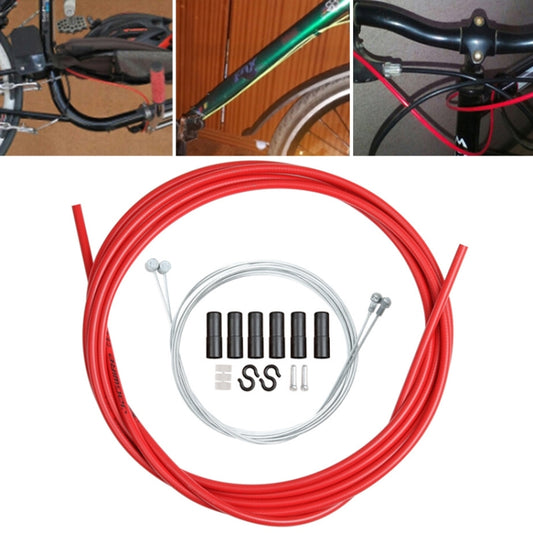 Universal Bicycle Brake Cable Tube Set(Red) - Bicycle Brake Parts by buy2fix | Online Shopping UK | buy2fix