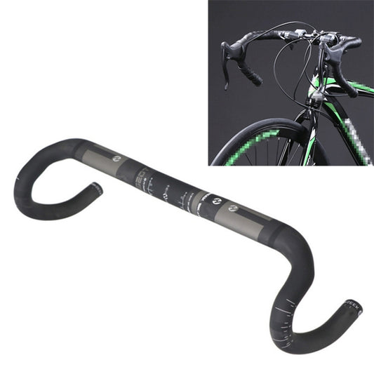 TOSEEK Full Carbon Fiber Road Bike Bent Handlebar Groove Outside Line Handle, Size: 440mm (UD Black) - Bicycle Grips by buy2fix | Online Shopping UK | buy2fix