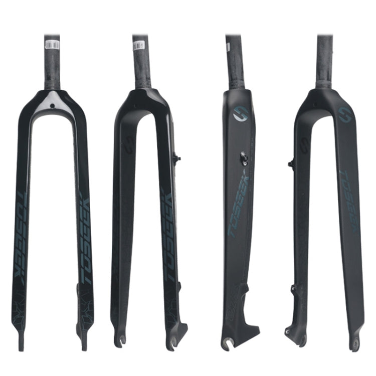 TOSEEK Ultra Light 26 Inch 385mm Mountain Bike Full Carbon Front Fork Straight Tube Disc Brake(Black) by TOSEEK