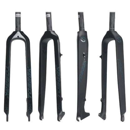 TOSEEK Ultra Light 26 Inch 385mm Mountain Bike Full Carbon Front Fork Straight Tube Disc Brake(Black) by TOSEEK