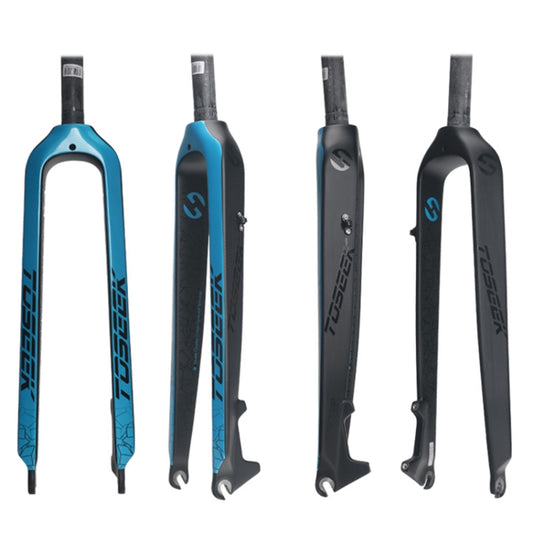 TOSEEK Ultra Light 26 Inch 385mm Mountain Bike Full Carbon Front Fork Straight Tube Disc Brake(Blue) by TOSEEK