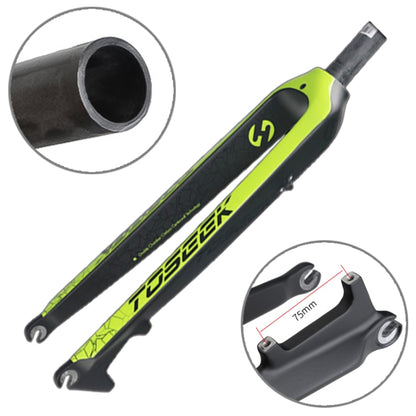 TOSEEK Ultra Light 29 Inch 435mm Mountain Bike Full Carbon Front Fork Straight Head Tube Disc Brake(Green) by TOSEEK