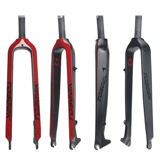 TOSEEK Ultra Light 29 Inch 435mm Mountain Bike Full Carbon Front Fork Straight Head Tube Disc Brake(Red) - Front Fork by buy2fix | Online Shopping UK | buy2fix