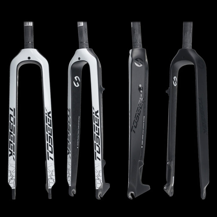 TOSEEK Ultra Light 29 Inch 435mm Mountain Bike Full Carbon Front Fork Straight Head Tube Disc Brake(White) by buy2fix