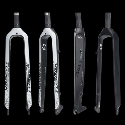 TOSEEK Ultra Light 29 Inch 435mm Mountain Bike Full Carbon Front Fork Straight Head Tube Disc Brake(White) by buy2fix