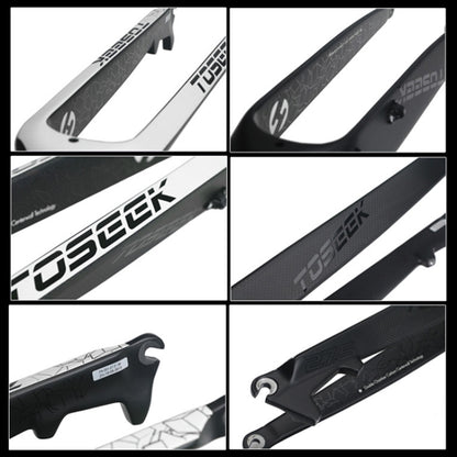 TOSEEK Ultra Light 29 Inch 435mm Mountain Bike Full Carbon Front Fork Straight Head Tube Disc Brake(White) by buy2fix